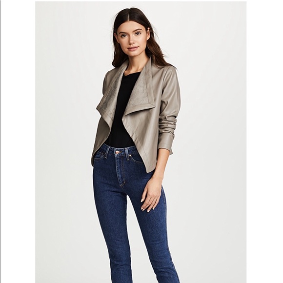 Bb Dakota Peppin Vegan Leather Drapey Jacket - Picture 6 of 8